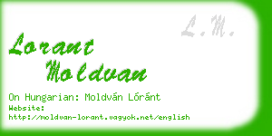 lorant moldvan business card